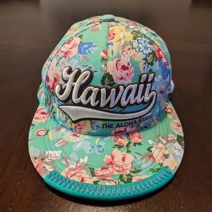 Robin Ruth HAWAII THE ALOHA STATE Embroidered Floral Snapback Baseball Cap Hat
